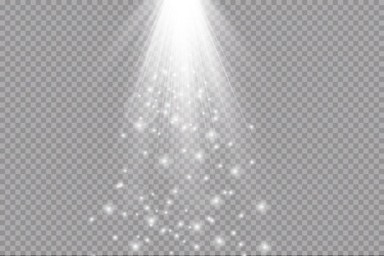 light beam isolated on transparent background. Vector illustration