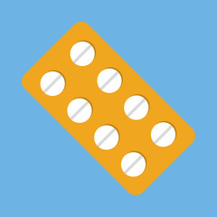Pills medicine flat icon