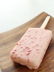 Strawberry chocolate ice bar