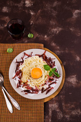 Traditional pasta carbonara