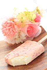 Strawberry chocolate ice bar