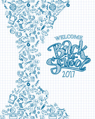 Vertical back to school background