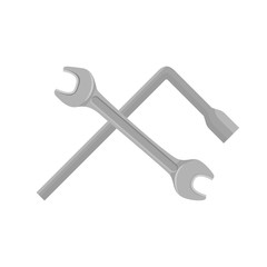 Spanner isolated on white background.