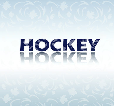 Hockey logo design and Ice Hockey pattern background for World Championship Hockey poster, brochure, flyer graphic design. vector