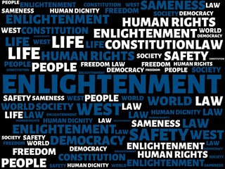 ENLIGHTENMENT - IGNORANCE - image with words associated with the topic COMMUNITY OF VALUES, word, image, illustration