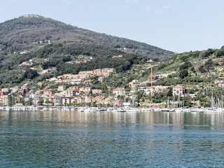 Fototapeta premium very nice view of le grazie see from varignano military base