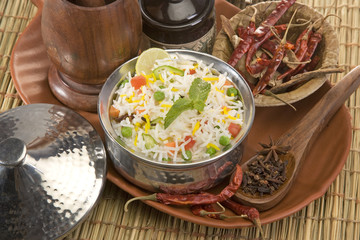 Lemon Rice or Vegetable Pulao