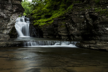 Fototapeta na wymiar Scenic Waterfall - Manorkill Falls - Catskill Mountains - New York