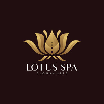Luxury Beauty Spa, Lotus Logo Template Design Vector, Emblem, Design Concept, Creative Symbol, Icon
