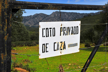 Coto de caza en Sierra Morena, España