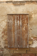 Fototapeta na wymiar Old wood window, Old wood texture, Green background