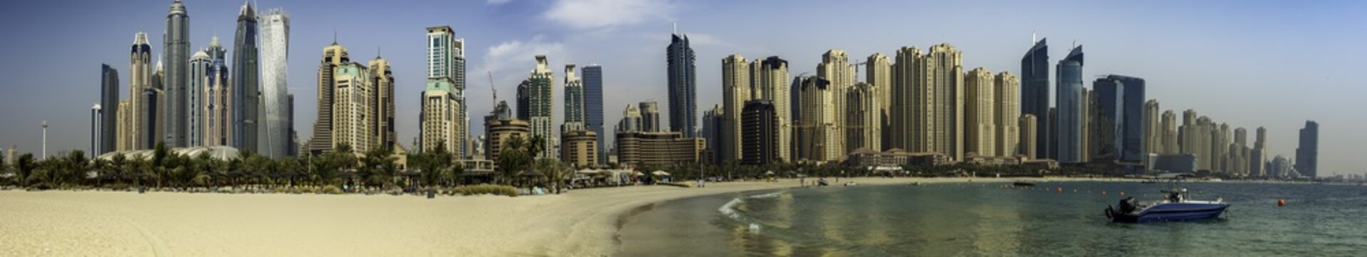 Panorama of Jumeirah beach, Dubai, UAE