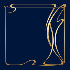 Vector art nouveau frame.