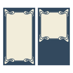 Vector art deco invitation cards.