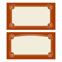 Vector art deco invitation cards.