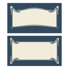 Vector art deco invitation cards.