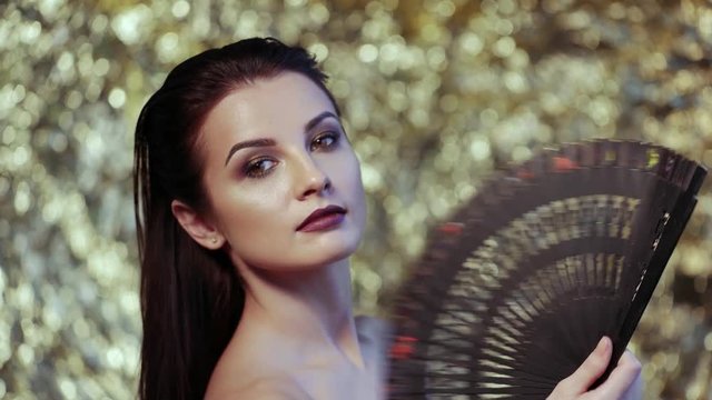 Amazing supermodel posing in studio