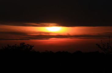 Silhouette, Sunset.