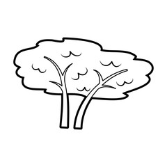 tree plant forest icon vector illustration design
