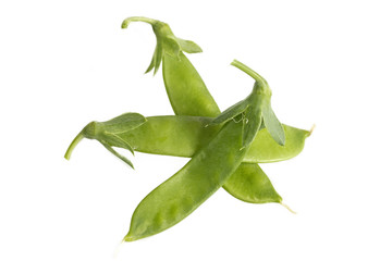 bunch of green beans "gourmet" isolated on white