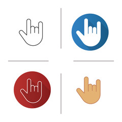 Heavy metal gesture icon