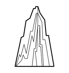 big mountains isolated icon vector illustration design