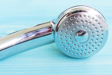 Shower on a Blue Background