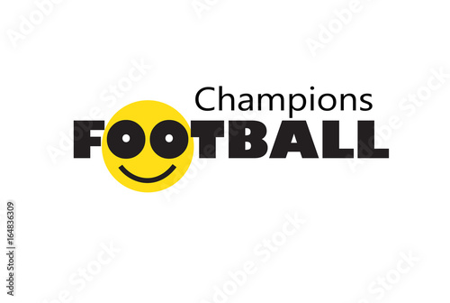 Champions Soccer Icon Isolated Football Games Symbol With Smile
