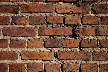 red aged brick wall
