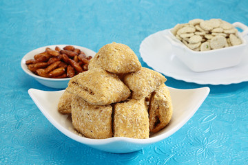 Group of Gajak or Sesame Seed Jaggery, Indian Food