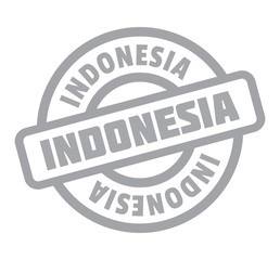 Indonesia rubber stamp. Grunge design with dust scratches. Effects can be easily removed for a clean, crisp look. Color is easily changed.