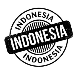 Indonesia rubber stamp. Grunge design with dust scratches. Effects can be easily removed for a clean, crisp look. Color is easily changed.