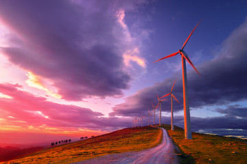 renewable energy with wind turbines