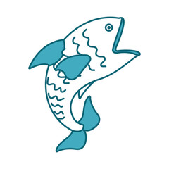 sea fish isolated icon vector illustration design
