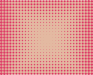 Cartoon pattern with circles, dots Halftone dotted background. Pop art style. Design element, border for web banners, cards, wallpapers.  Colorful. Vector illustration