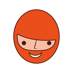 head man avatar character vector illustration design