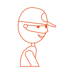 fisherman with hat avatar character vector illustration design