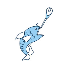 fish hook isolated icon vector illustration design