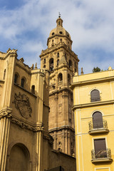 Blue sky above the Cathedral Church of Saint Mary in Murcia