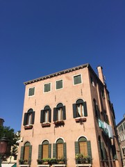 Pink building in Venice (Venice, Italy)