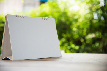 Blurred green calendar