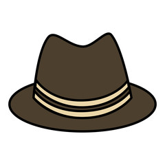gentleman hat isolated icon vector illustration design
