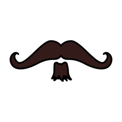 Obraz premium gentleman mustache isolated icon vector illustration design