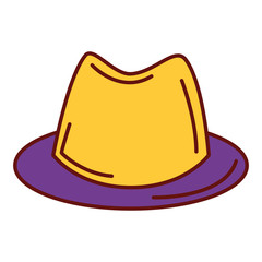 gentleman hat isolated icon vector illustration design