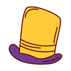 gentleman hat isolated icon vector illustration design