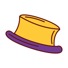 gentleman hat isolated icon vector illustration design