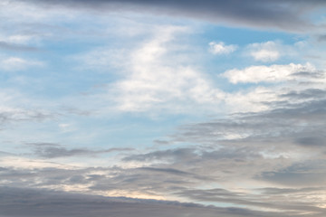 Abstract background, blue sky and dark clouds.