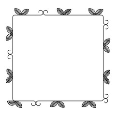 floral decorative frame icon vector illustration design