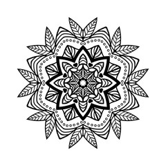 Decorative hand drawn mandala. Ethnic decorative elememt for design. Islam, Arabic, Indian, ottoman motifs.