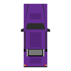 Isolated top view of a car, Vector illustration